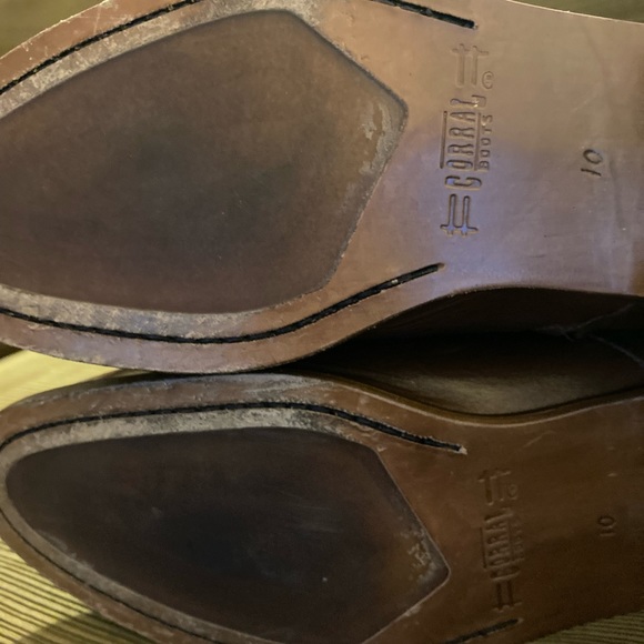 Corral Manchester Cowhide Riding Boots, Real Python Insets, Tassel, Zip, Sz 10 - Picture 8 of 9